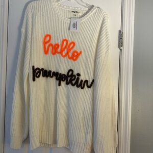 NWT Hello Pumpkin Sweater